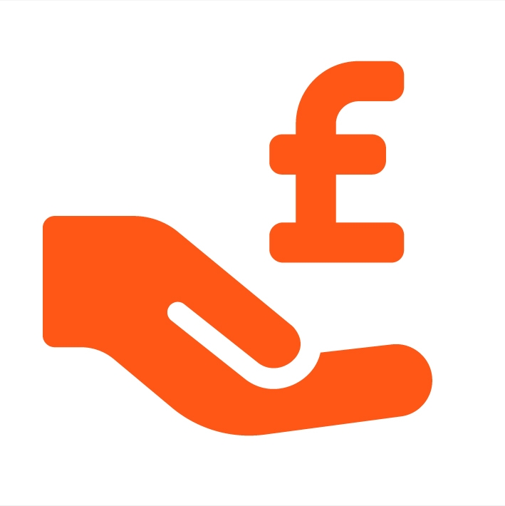 Value for money icon in orange