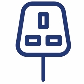 Three pin plug for electric car charging