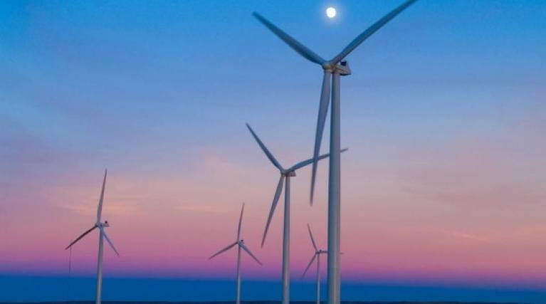 Wind Turbines producing renewable energy - EDF